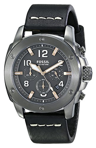 Fossil-Herren-Armbanduhr-XL-Chronograph-Quarz-Leder-FS5016-0