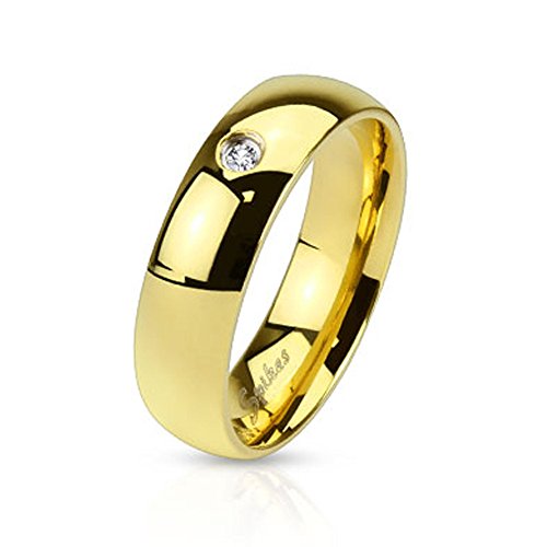 Mianova-Edelstahl-Partner-Ring-Gold-Farben-poliert-Verlobungsring-mit-Kristall-Breite-4mm-Gre-54-172-0