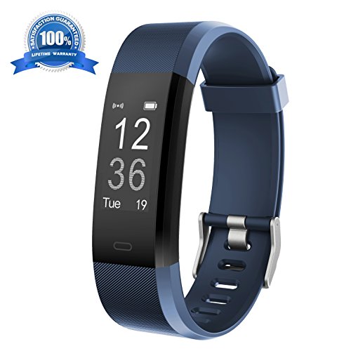 Fitness Armband HolyHigh YG3 Plus HR Pulsuhr Aktivitätstracker mit Herzfrequenz Monitor / wasserdichter /Schrittzähler / Anrufbenachrichtigungen / Ruhemodus/ Kamerabedienung für Android und iOS (Blau)