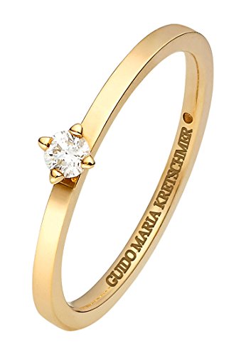Guido Maria Kretschmer Damen-Ring 375er Gelbgold 1 Diamant ca. 0,05 ct. gold, 50 (15.9)