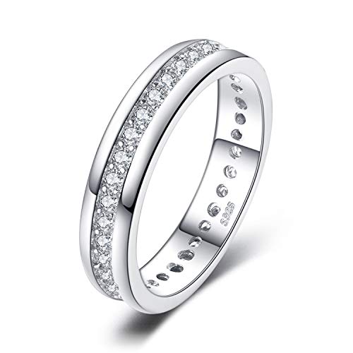 JewelryPalace Ringe Frauen Eheringe Ring Silber 925 Damen, Zirkonia Silberringe Trauringe Vorsteckring Hochzeitsringe…