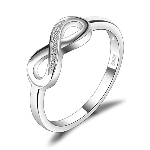 JewelryPalace Wickelring Infinity Verlobungsring Unendlichkeit Promise Eheringe Ring Silber 925 Damen, Zirkonia…