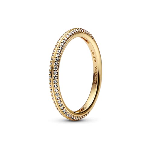Pandora Damen-Ring Goldfarben Pavé 169679C01-60 Ringgröße 60/19,1